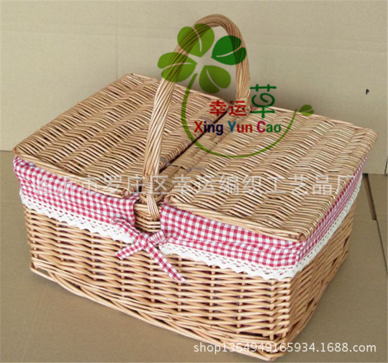 Factory Supply Handmade Knitted Belt Li Woven Belt Handle Wicker Primary Color Egg Basket with Favorable Price