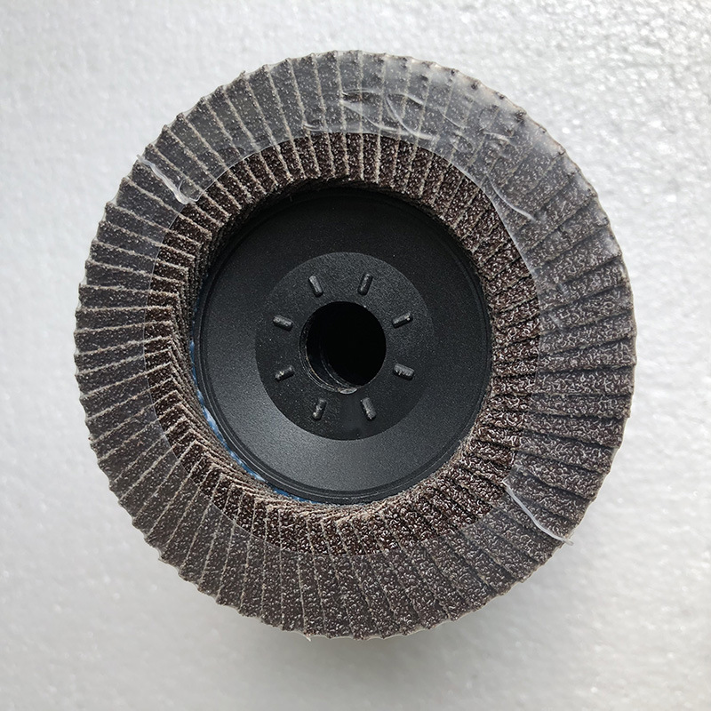片百叶片小斧头百叶片抛光轮平面砂布轮75塑盖百页轮商品描述视频展示
