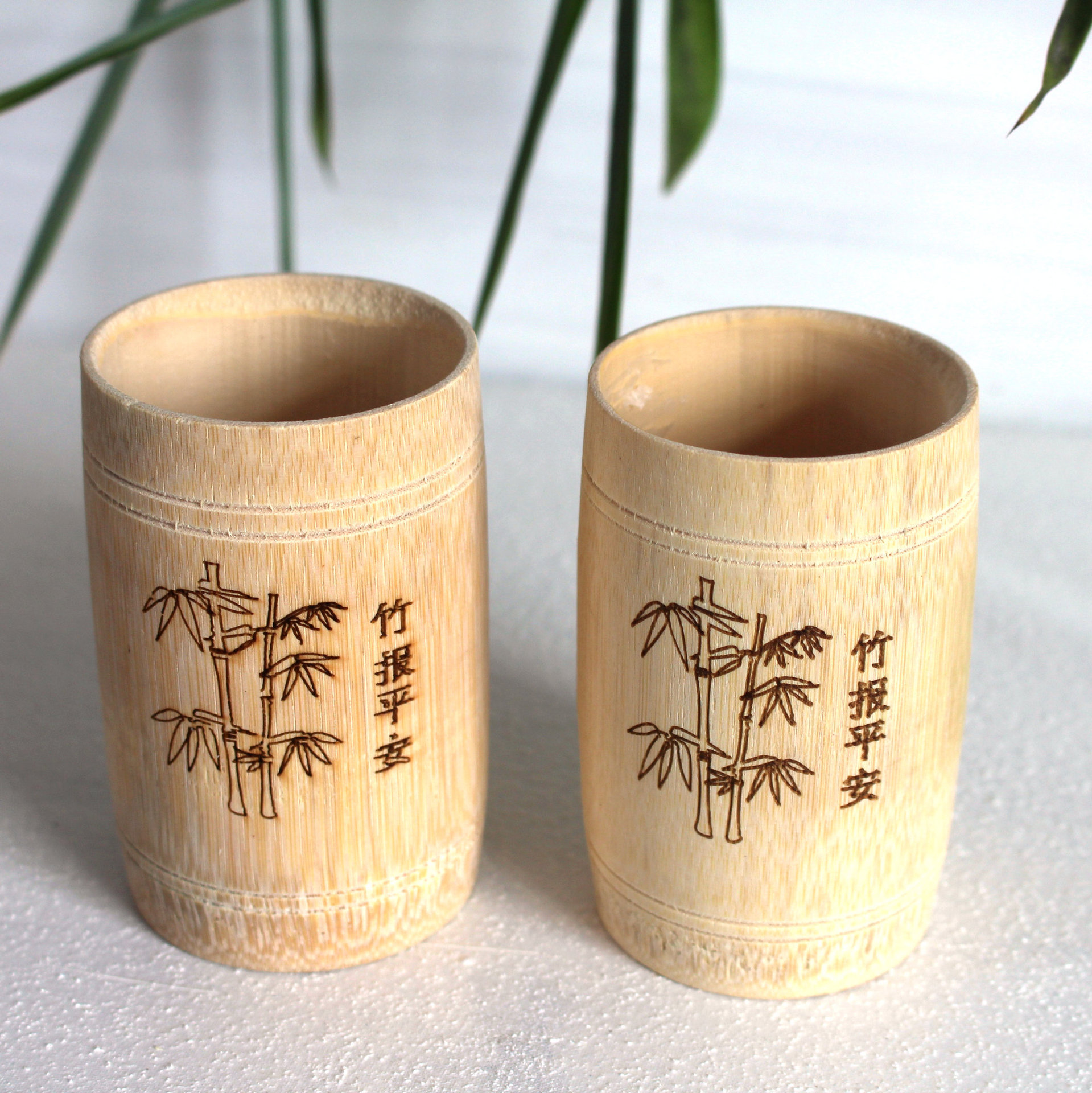 厂家批发竹质工艺品创意竹啤酒杯大啤酒杯竹质茶杯新款竹节竹筒杯