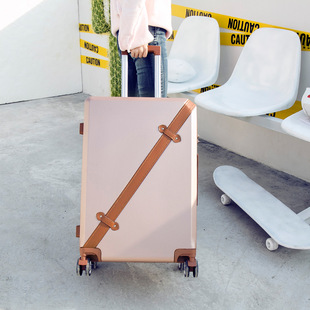 复古拉杆箱万向轮学生拖箱旅行箱包20/24/28寸密码行李箱男女皮箱