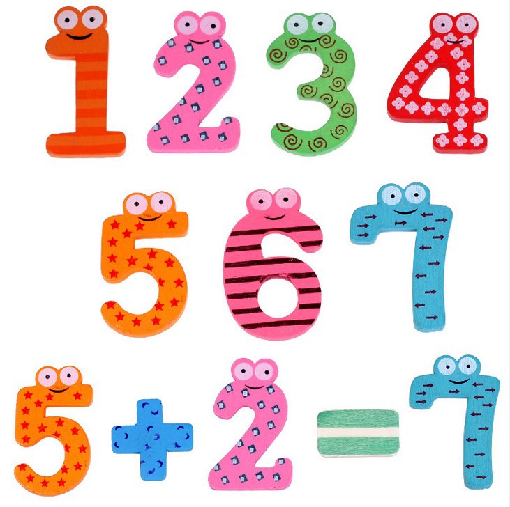 厂家直销订做木质卡通数字符号冰箱贴幼儿园磁性黑板配件冰箱贴