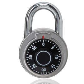 保险箱式大号不锈钢圆形旋转式转盘密码锁预设固定密码