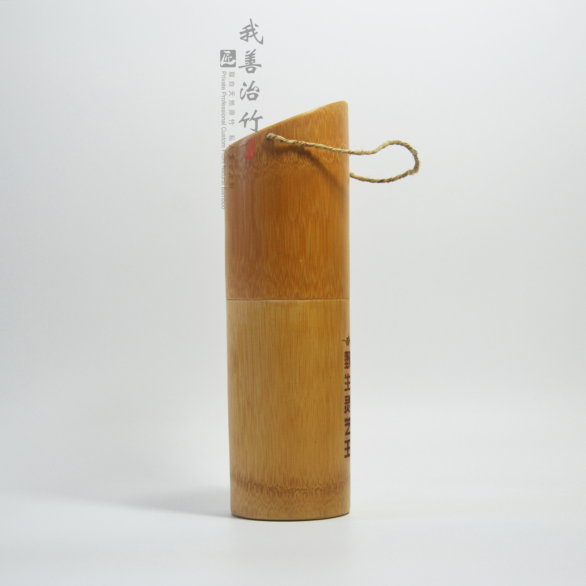厂家批发竹子包装竹制灵芝包装筒礼品竹筒斜口竹筒茶叶包装定制