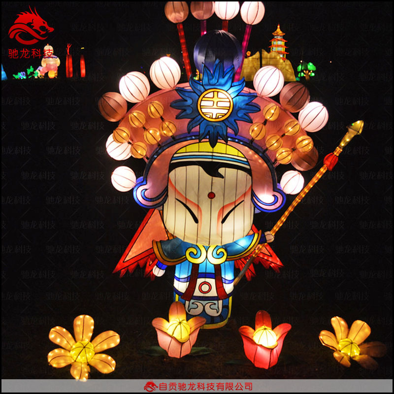 卡通戏曲人物彩灯 京剧花灯定制制作 2019猪年春节元宵节灯会定做