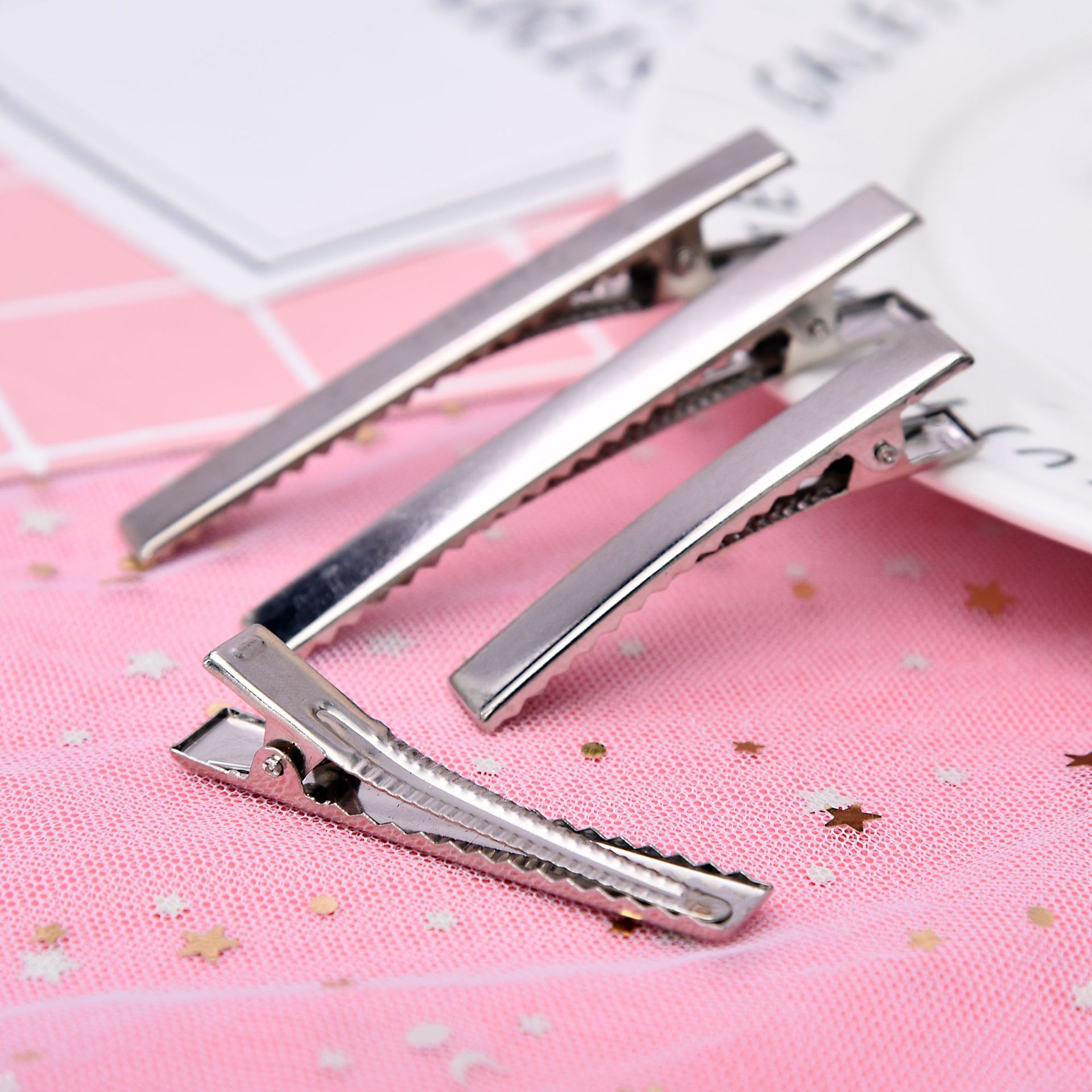 加厚版鸭嘴夹方块发夹 手工diy发夹材料 发饰配件批发厂家供应