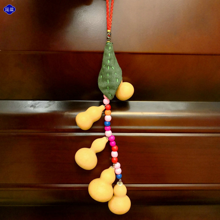 天蓝葫芦串挂件招财镇宅风铃家居餐厅墙面墙壁挂饰门把手挂饰