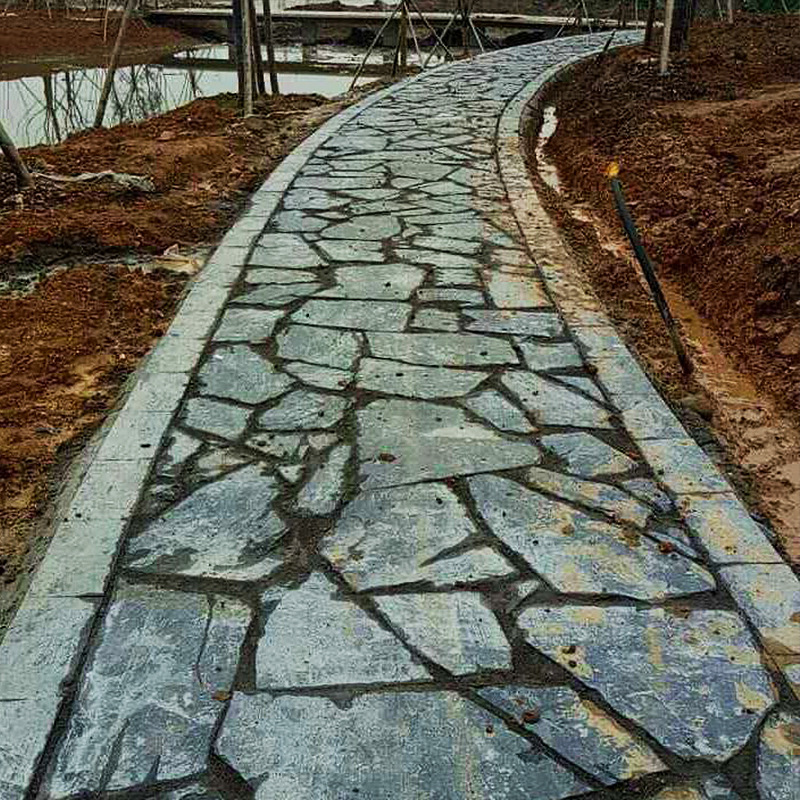 冰裂纹板岩_文化石青石板冰裂纹板岩铺装异形碎拼乱石板 - 阿里巴巴