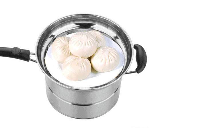 不锈钢面条锅多功能锅无磁复底小汤锅22cm加厚煮面锅奶锅料理锅