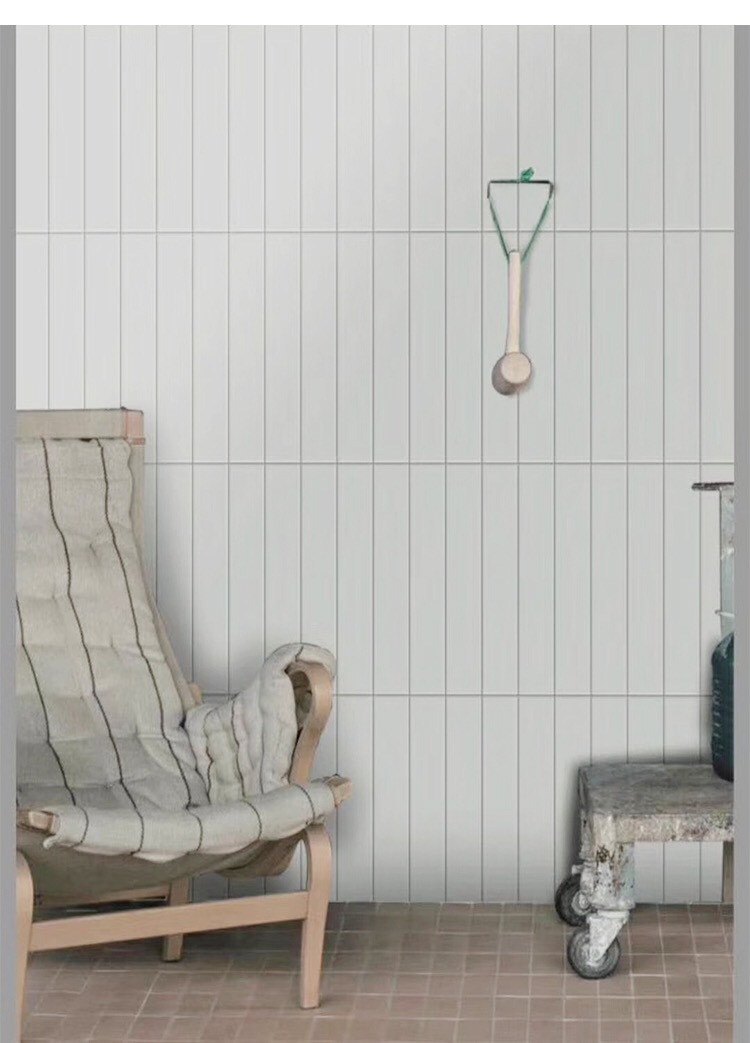 长条砖60x400 北欧简约厨房卫生间墙砖纯色小条砖 小白砖地铁砖灰