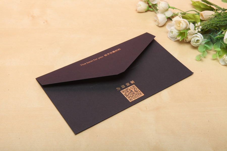 信封袋定制烫金logo 会员卡套定做 高档加厚特种黑卡可印档案袋