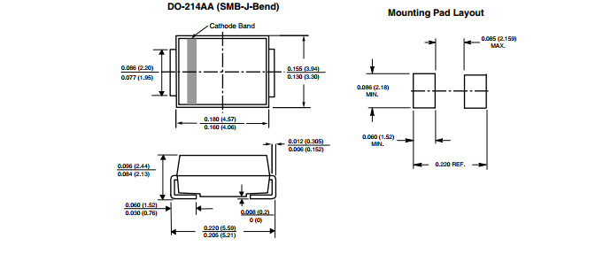 smbj48ca双向瞬态抑制二极管