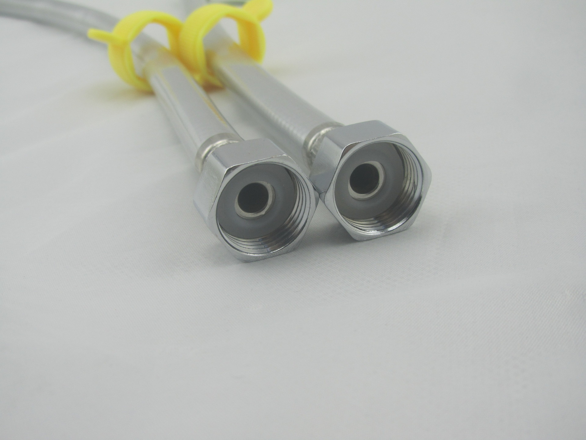 银色pvc双头马桶进水管耐压网纹管进水软管 耐高压冷水专用管