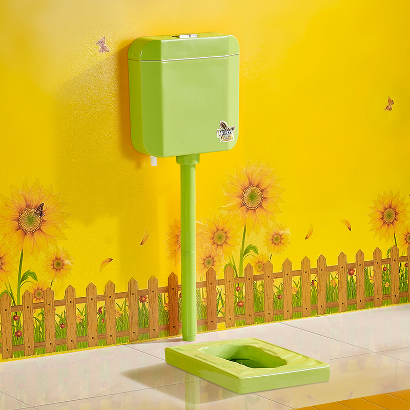 幼儿园儿童蹲便器彩色陶瓷蹲便小孩便器蹲坑便池卫生间存水弯蹲坑