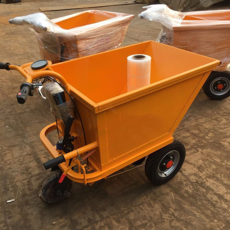 工地工程电动手推车翻斗车两用型可进电梯三轮小推车建筑搬运车