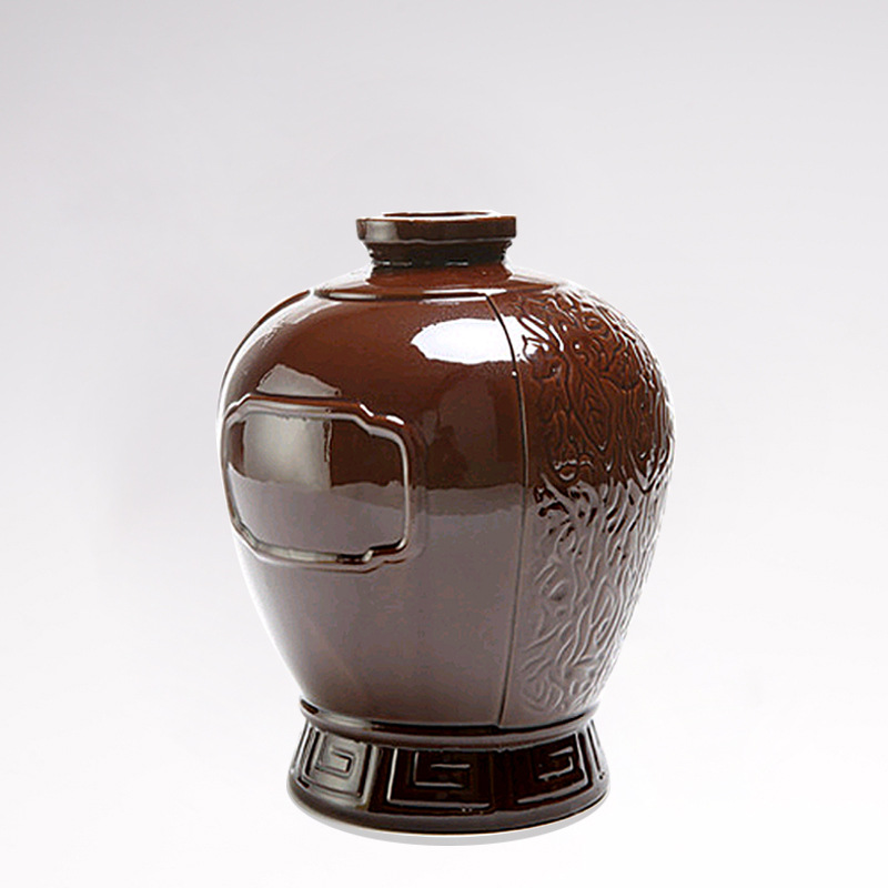 宜兴陶瓷空酒瓶子10斤装陶瓷酒坛5000ml土陶酒罐仿古粗陶酒坛