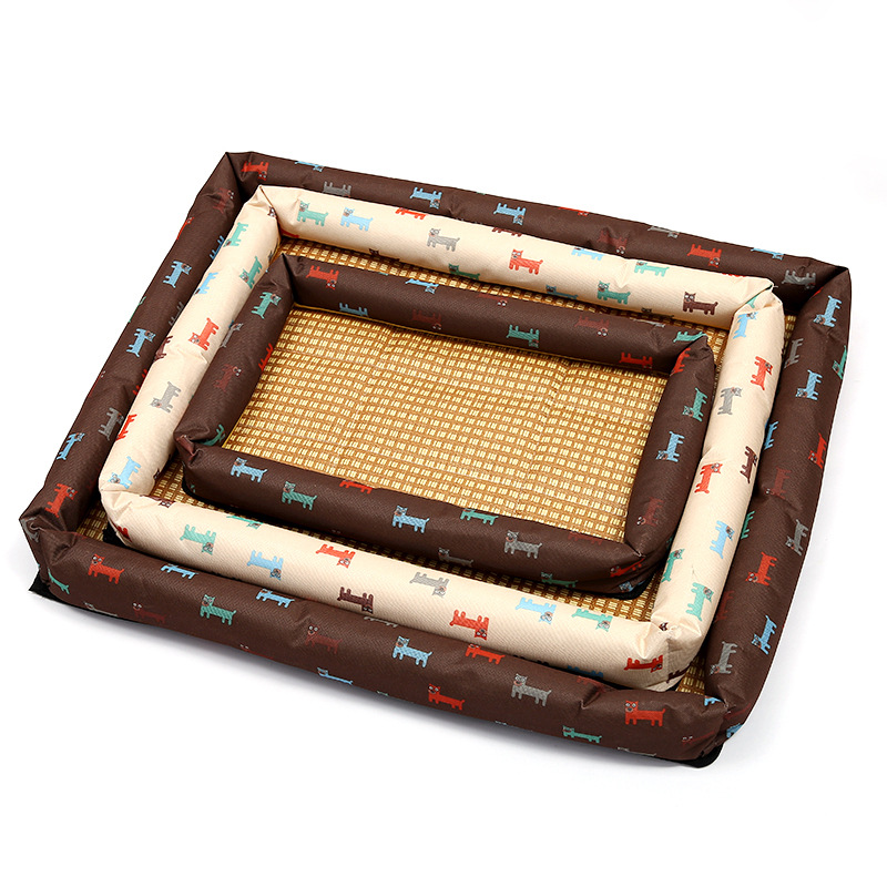 Pet Bed Summer Summer Sleeping Mat Kennel Printed Textile Cat Pet Bed Large, Medium and Small Dogs