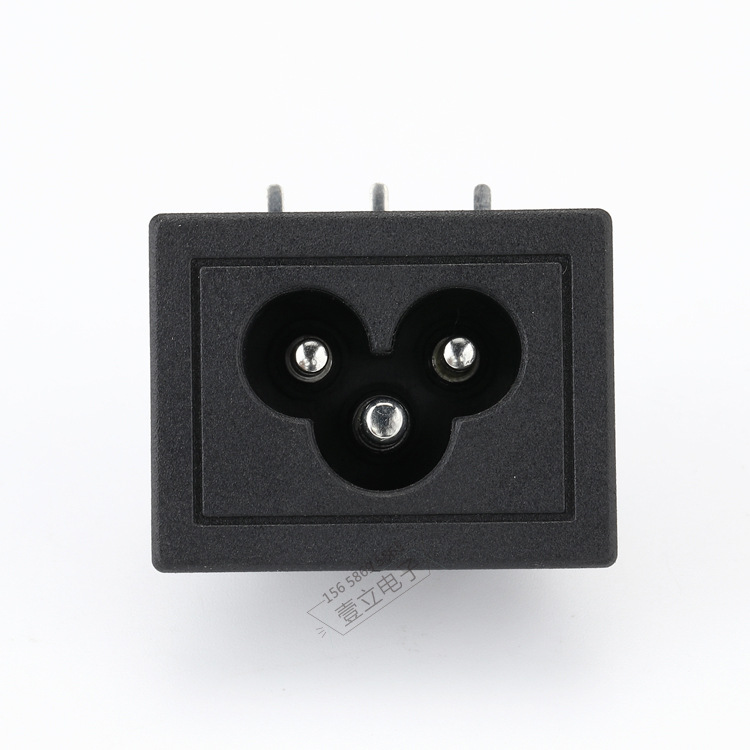 db-10c梅花电源插座八字尾电源充电插座小8字电源插座