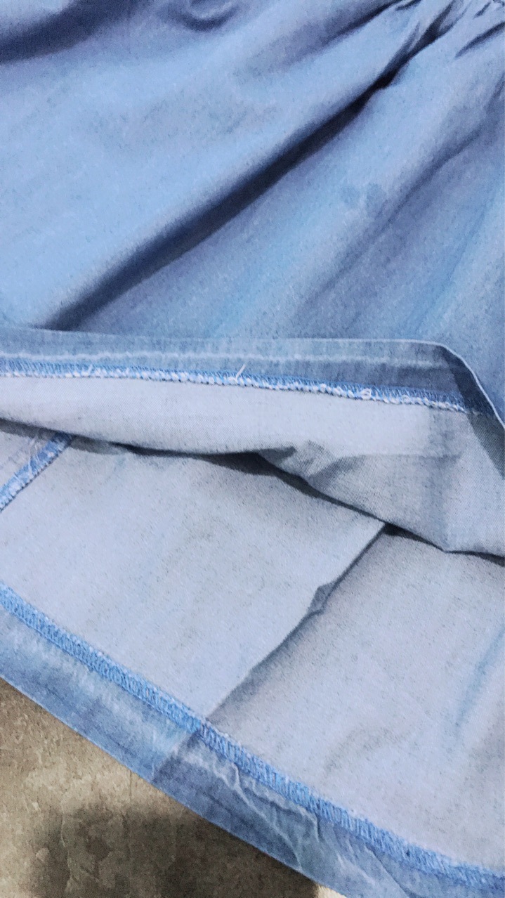 cmlvip 2018 夏新款 柔软 猫咪 水洗棉布牛仔连衣裙