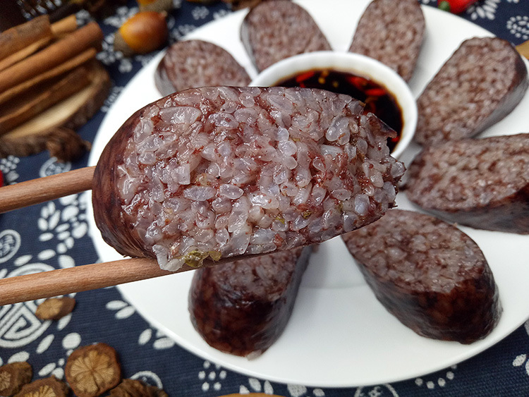 【5袋】东北糯米肠血肠500g*5朝鲜延边正宗血肠手工米肠带蘸料真空