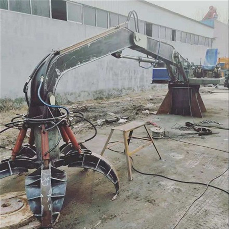 固定式抓钢机厂家 多瓣式抓斗油电两用定做 抓取形状不规则的物料