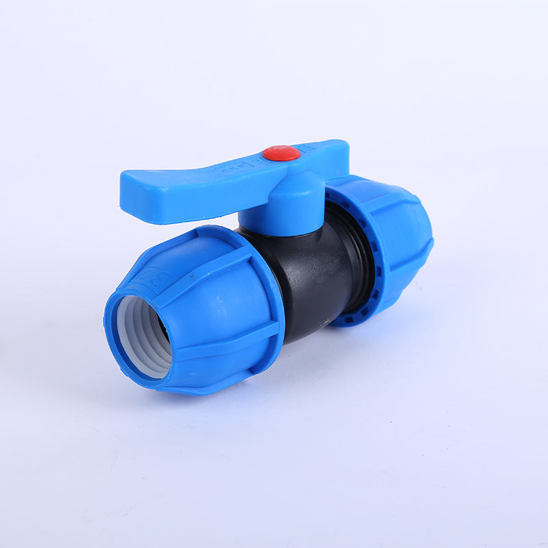 厂家直销pe快接球阀 蓝帽快接钢芯球阀 快速抢修水管连接阀门批发