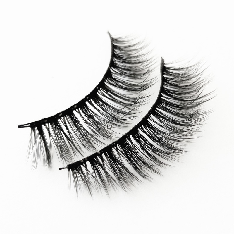 Factory Wholesale One-Pair Package Natural Fiber False Eyelashes Portable One-Pair Package Fiber Eyelash 3dt-25