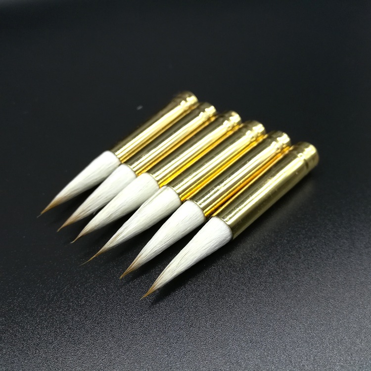 供应铜套毛笔头 兼毫笔头 毛笔配件