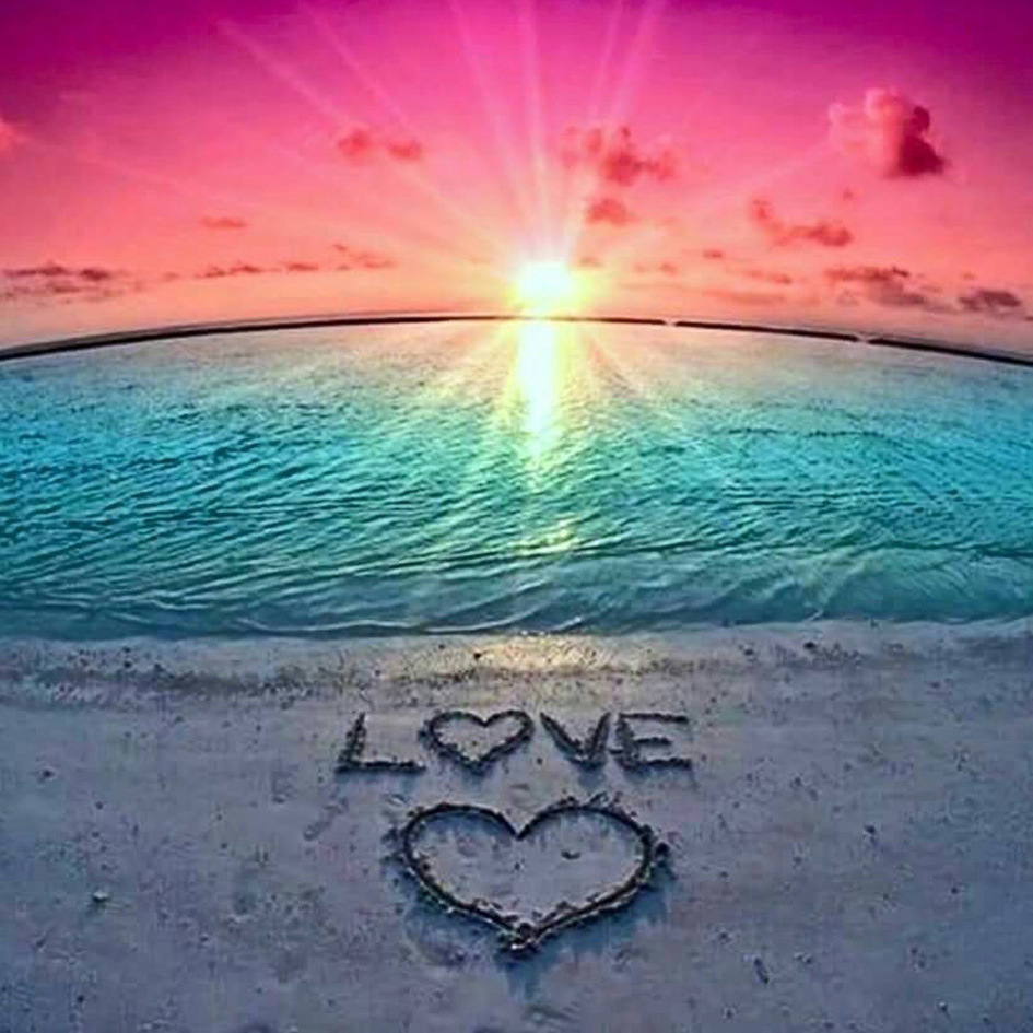 客厅十字绣夕阳爱心 5d钻石画满钻欧美外贸新款可定制厂家批发