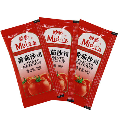 厂家批发番茄沙司kfc番茄酱小包10g袋装调味酱薯条蘸料贴牌食品