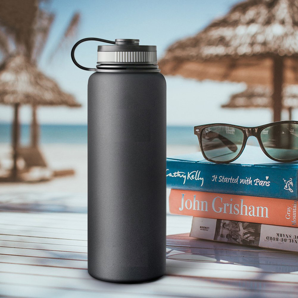 真空304不锈钢保温杯运动大口壶 大口广口壶便携户外运动水壶批发