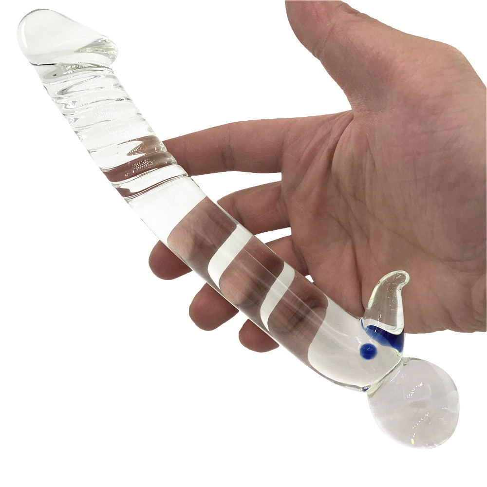 zcz情趣水晶玻璃棒自慰棒后庭塞1624