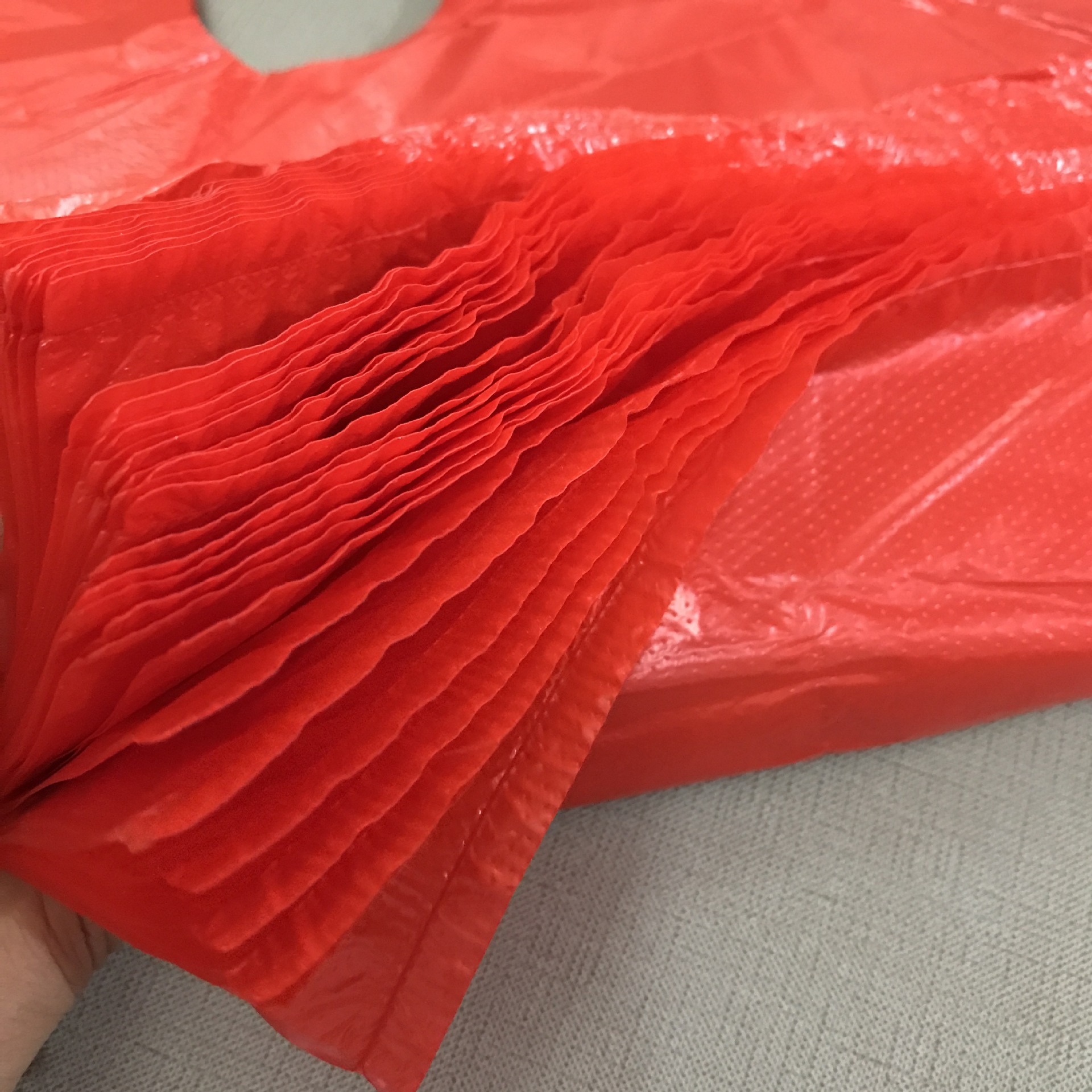 厂家批发红色购物包装塑料胶袋优质背心手提马甲袋可定制24红a