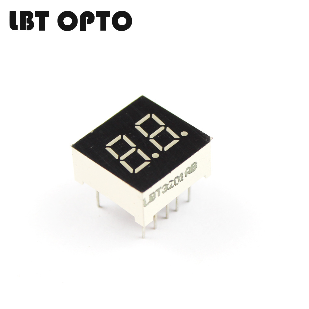 3英寸2位红光共阴lbt3201ar共阳lbt3201br两位双8led数码管