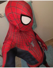 新款超凡蜘蛛人2连体紧身衣蜘蛛人1套装cosplay服装含眼睛TASM2