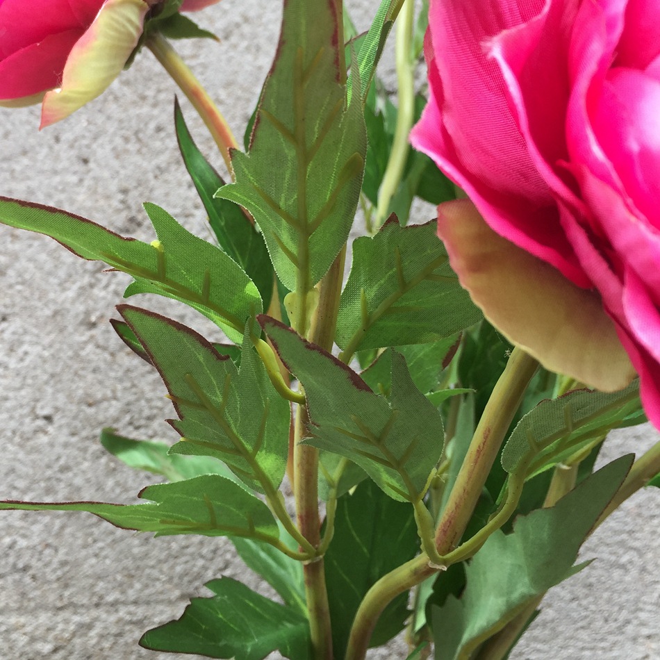 新品假花仿真花 两头仿真露莲芍药绢布茶花 家居婚庆装饰客厅瓶花