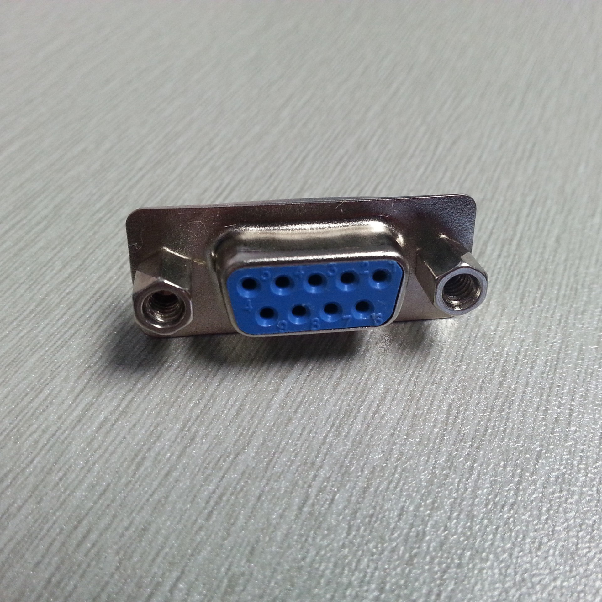 冲针db9pin母头连接器 vga接线插头 两排9孔 焊线式db头