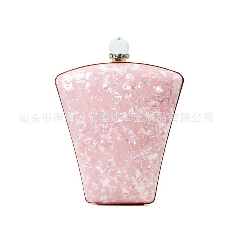 2018 New Vase-Shaped Jelly-Colored Pearlescent Acrylic Bag Women's Shoulder Crossbody Banquet Clutch