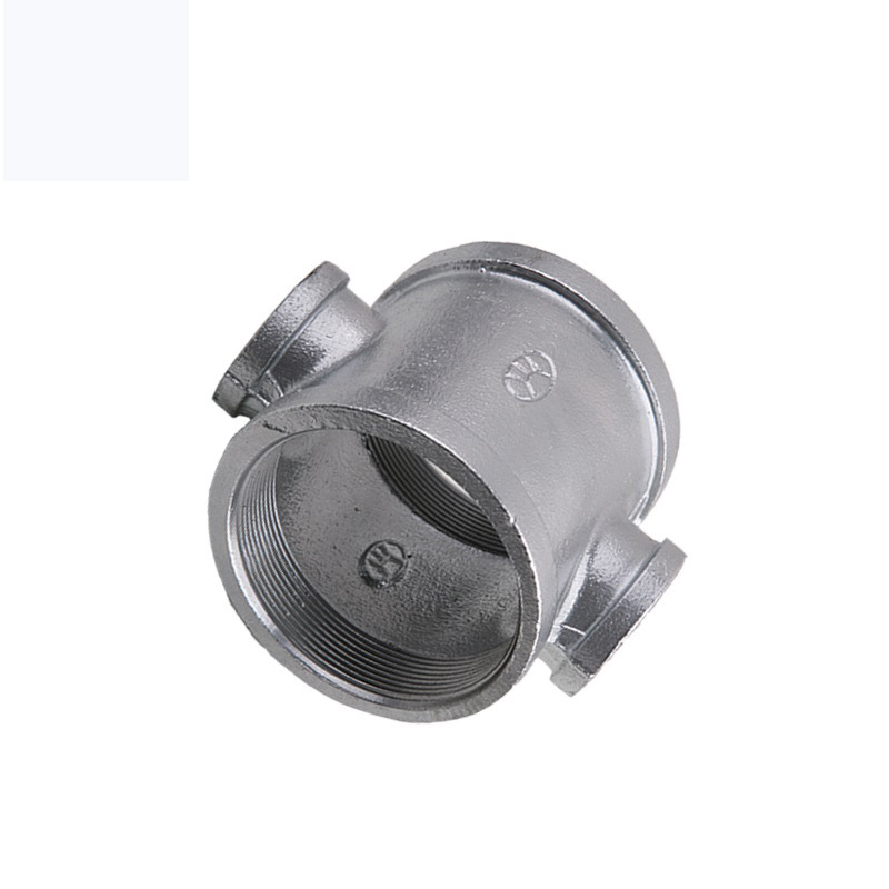 玛钢批发 dn15-100异径四通 变径四通 镀锌铸铁丝接消防管件