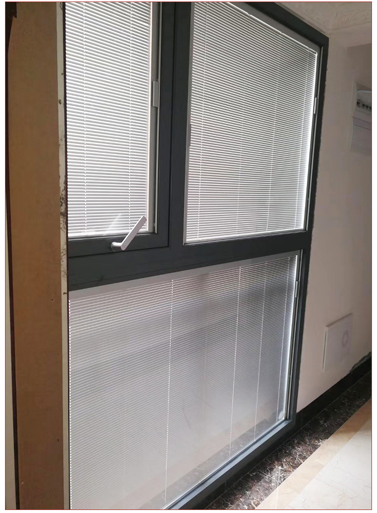 铝合金中空玻璃内置百叶帘办公室商业大楼遥控夹胶玻璃百叶窗帘