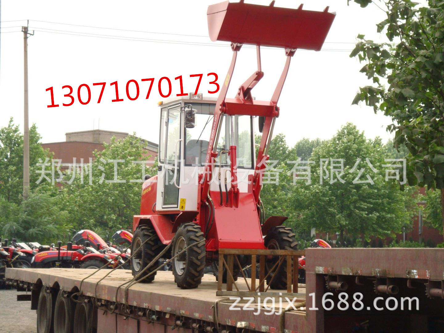 东方红全新装载机 手推式小型推土机 轮式铲车 工地好帮手