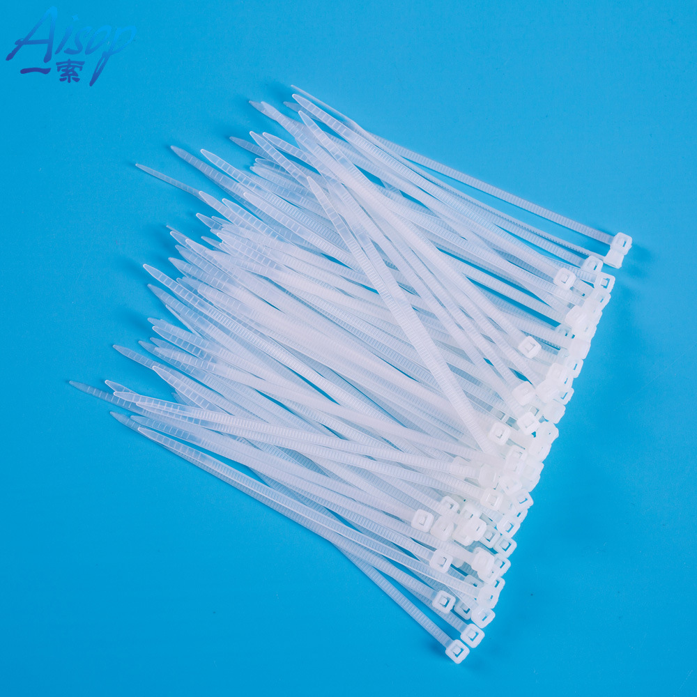 厂家供应自锁式尼龙扎带 3*80mm白色扎线带 塑料胶条特细扎带