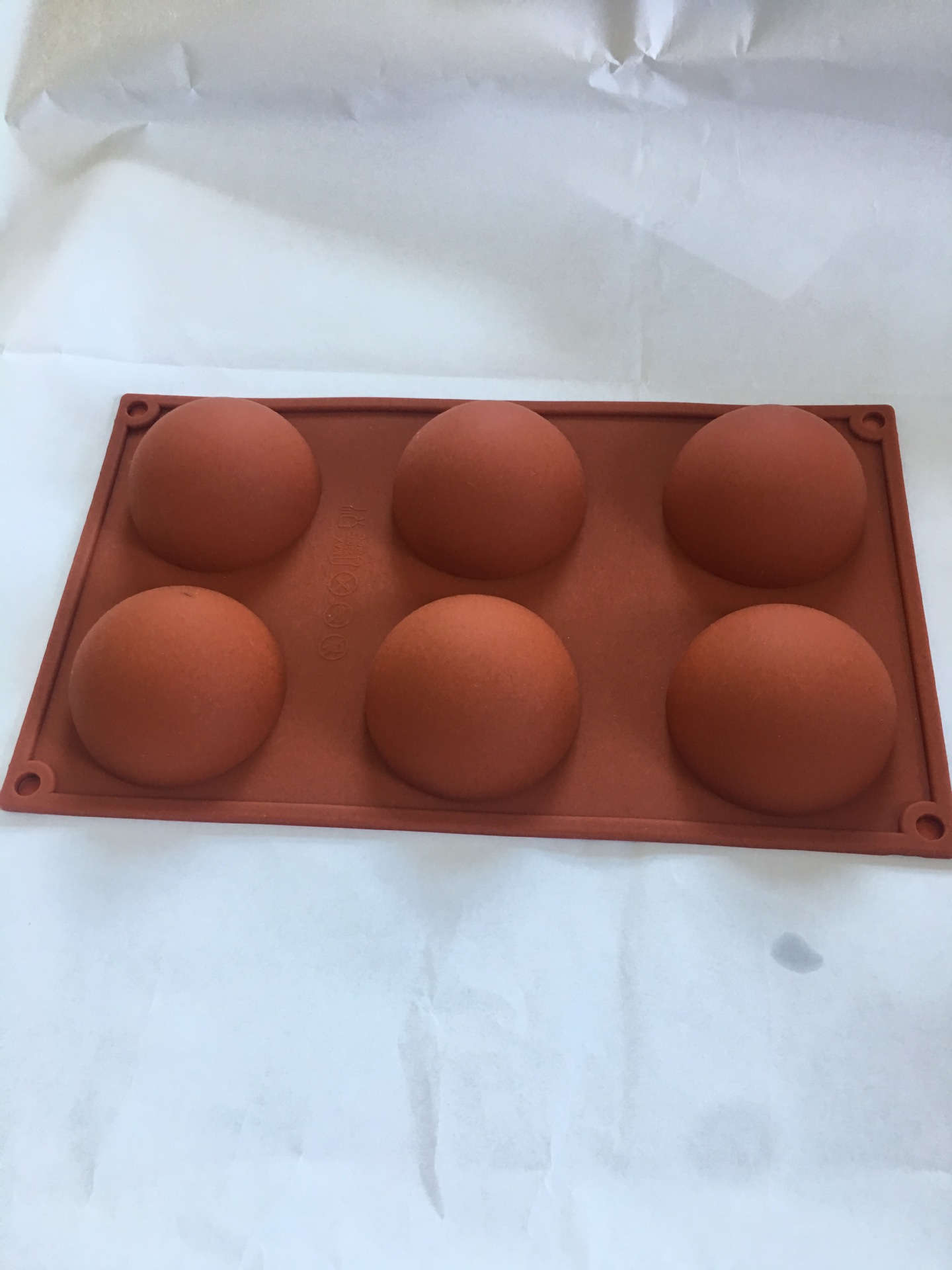 生活日用橡胶制品-6连大半圆硅胶蛋糕模具手工皂硅胶模具diy手工皂模