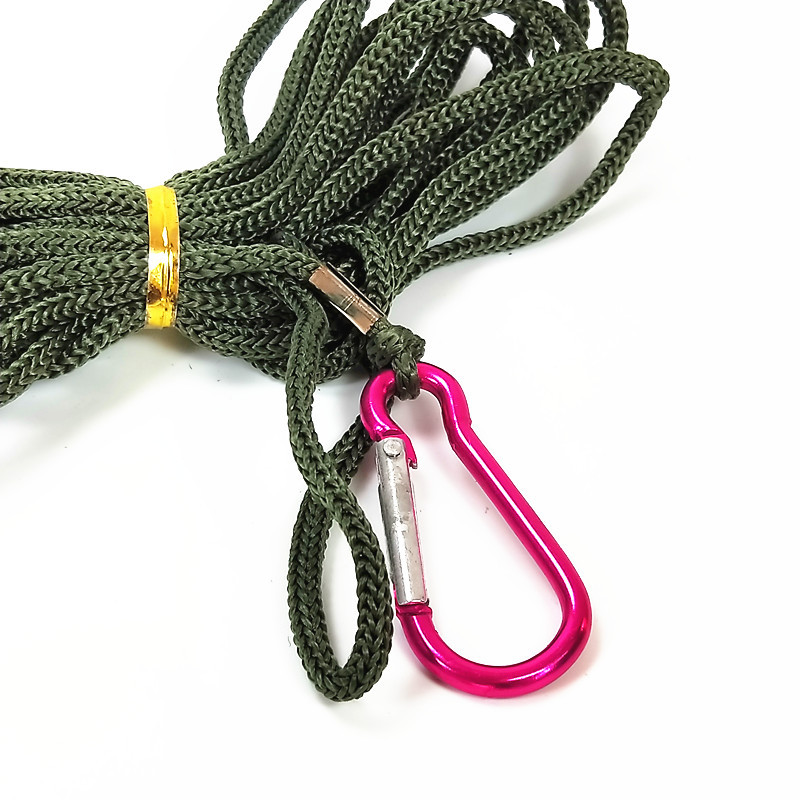 五扣连环装便携式活鱼扣 路亚不锈钢鱼扣锁鱼器户外钓鱼渔具