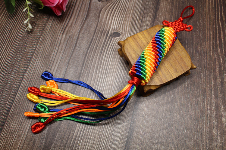 藏式编织转经筒金刚结车挂汽车挂件 民族用品