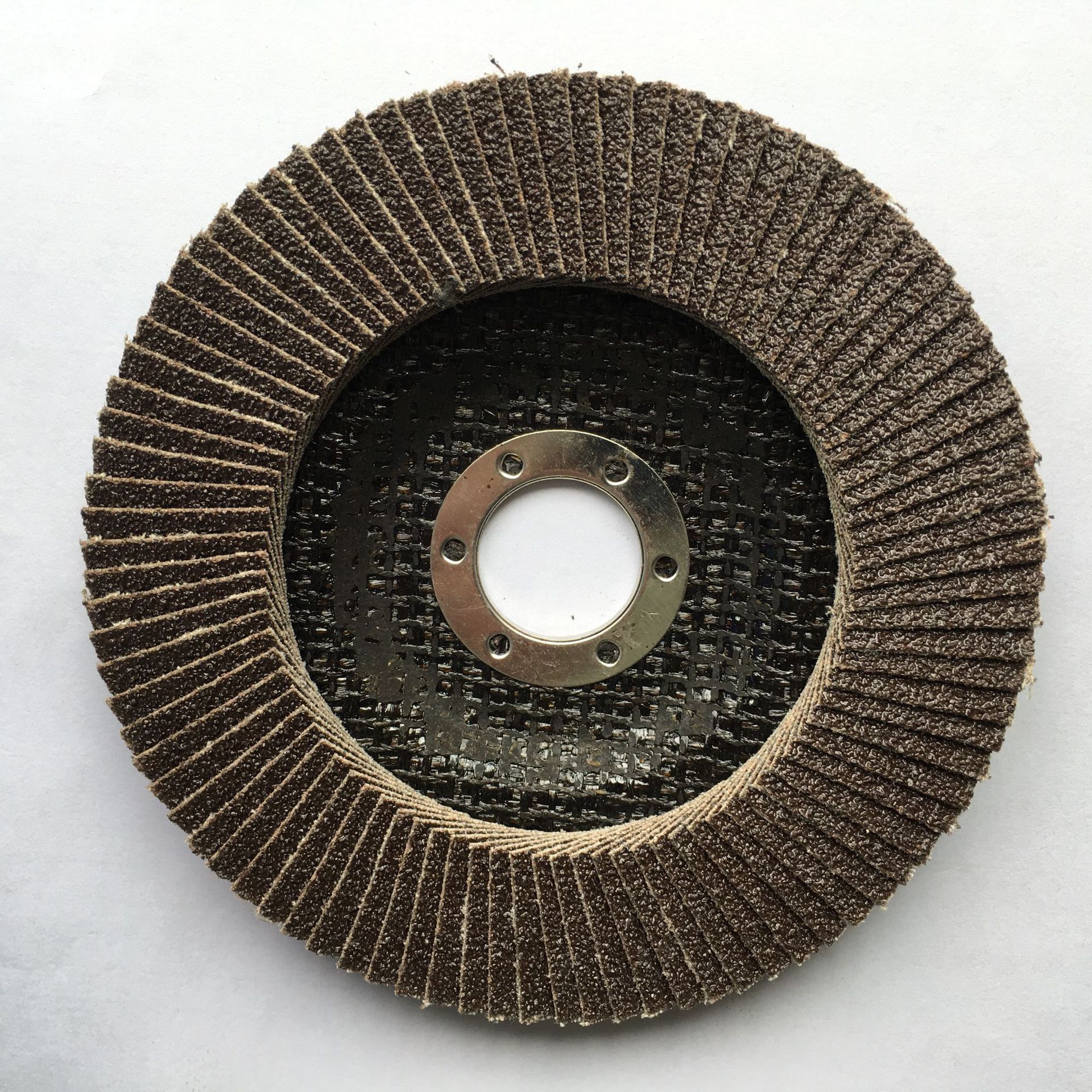 6寸煅烧棕刚玉百叶轮 加厚煅烧平面砂布轮 伟翔厂家150x22百叶片