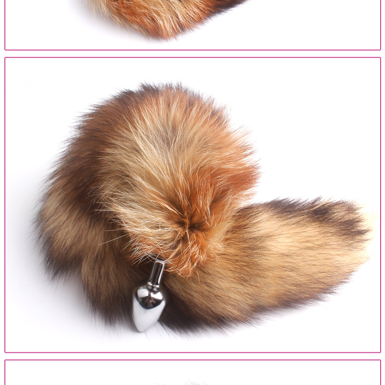 真毛狐狸尾巴肛塞夫妻玩具挑逗情趣成人用品后庭g点按摩性用品