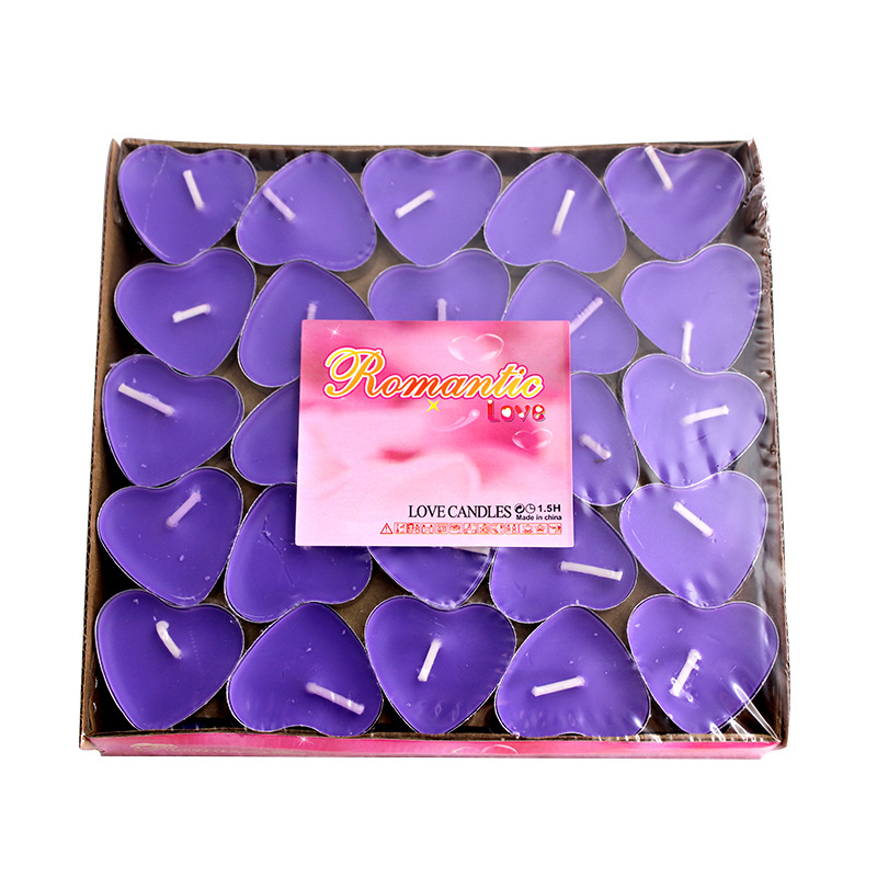 European-Style Fragrance Waterproof Tea Candle Valentine's Day Smoke-Free Aromatherapy Candle Heart-Shaped Smoke-Free Proposal Candle Fragrance Candle