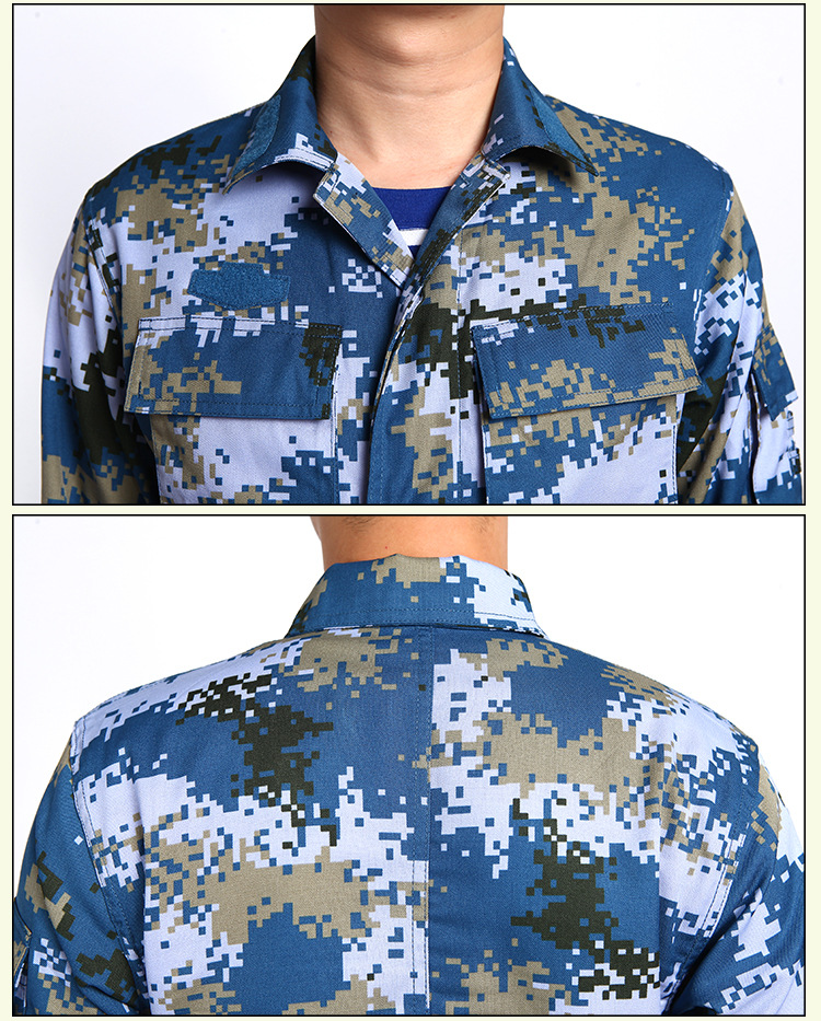厂家批发07海洋夏季数码迷彩作训服户外男军训工装训练服