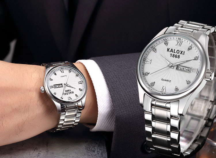 卡罗西kaloxi手表品牌男表商务精钢男士手表一件代发时尚石英腕表