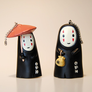 千与千寻宫崎骏动漫周边 无脸男祈福神钥匙扣包包挂件饰品批发